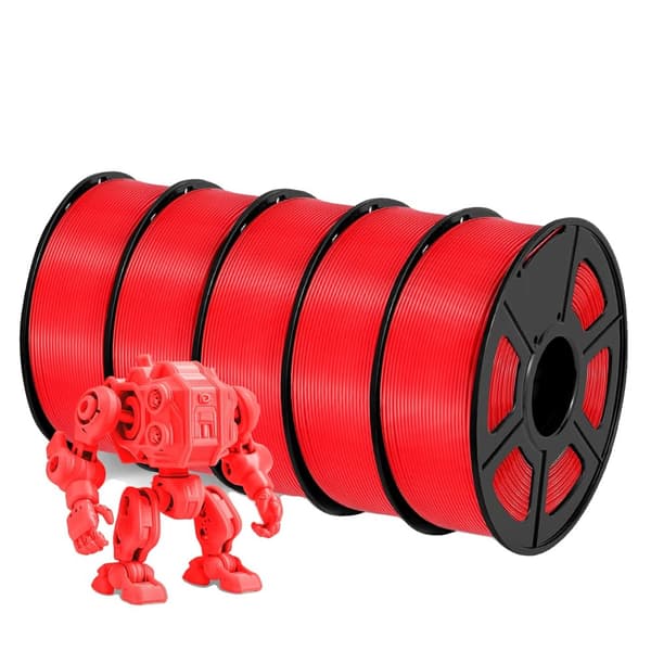 3D Filament, Diameter 1,75 mm, Udskrivningshastighed 50-100 mm/s, Udskrivningstemperatur 200°C-215°C,5RØD