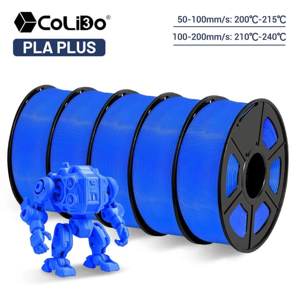3D Filament, Diameter 1,75 mm, Utskriftshastighet 50-100 mm/s, Utskriftstemperatur 200°C-215°C,5BLÅ