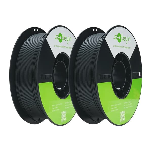 3D-printer filament, 1,75 mm diameter, miljøvenligt materiale, holdbar printkvalitet,2kg Sort