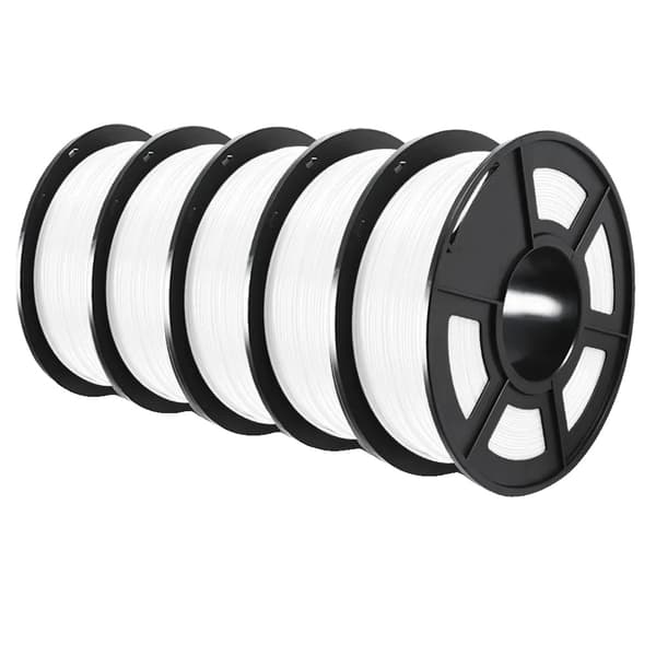 3D Filament, 1,75 mm, Miljövänlig, 1 KG,PETG vit
