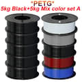 Miniatyrbillede 2 af 2: PETG 3D Filament, 1,75 mm Diameter, 10 kg Total Vægt,PETG A