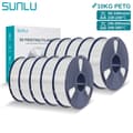 Miniatyrbild 2 av 2: SUNLU PETG 3D-skrivarfilament, Hög hållfasthet, Inga bubblor,10KG Vit