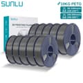 Miniatyrbillede 2 af 2: SUNLU PETG 3D-printer filament, høj sejhed, nul bobler,10KG Grå