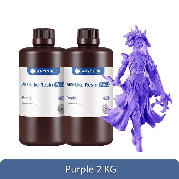 3D-tulostimen hartsia, korkea UV-kestävyys, erinomaiset mekaaniset ominaisuudet,Violetti-2kg