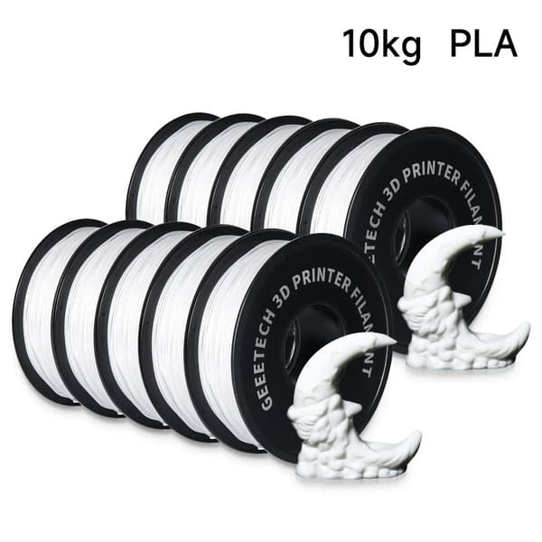 PLA filament, 10 kg vægt, 1,75 mm diameter,PLA Hvid 10Kg