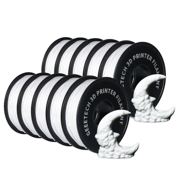 PLA filament, 10 kg vægt, 1,75 mm diameter,PLA Hvid 10Kg