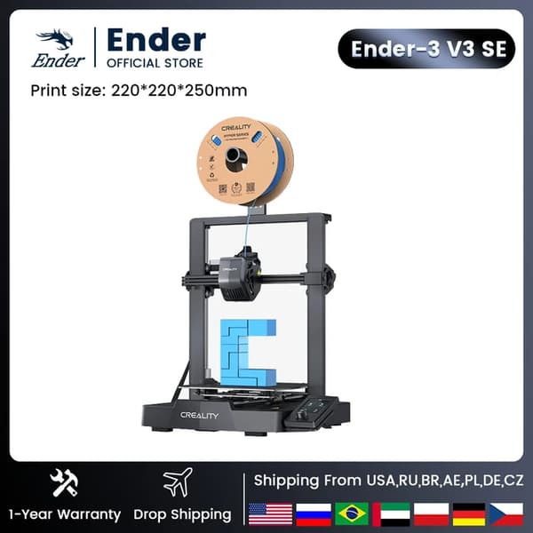 3D-printer, højhastighedsudskrivning, opdateret version, Ender-3 V3 SE