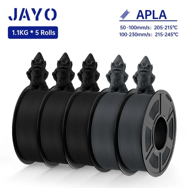 PLA 3D-skrivartråd, 1,75 mm i diameter, 1,1 kg i vikt, Anti-String-teknologi,APLA 3BK 2GY = APLA 3BK 2GY