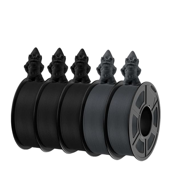 PLA 3D-skrivartråd, 1,75 mm i diameter, 1,1 kg i vikt, Anti-String-teknologi,APLA 3BK 2GY = APLA 3BK 2GY