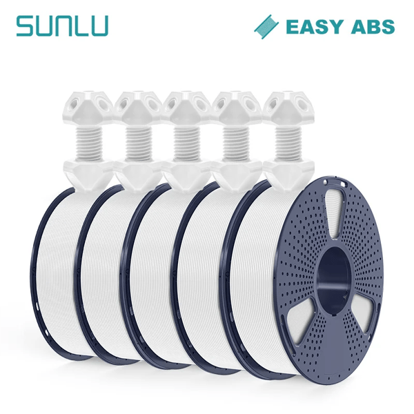 Let let ABS filament, præcise diameter 1,75 mm, ingen vridning eller revner,EABS 5Hvid