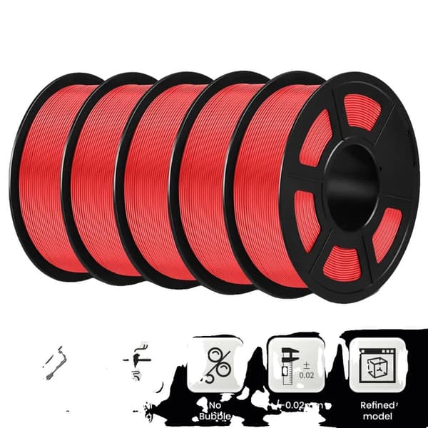 PLA PLUS Filament, Precis Tolerans ±0,02MM, Optimal Utskriftstemperatur 205-215℃,PLA PLUS Körsbärsröd