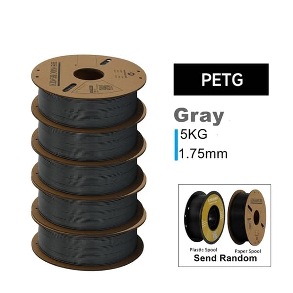 3D-printer filament, alsidige materialmuligheder, flere farvevalg,PETG Grå 5KG