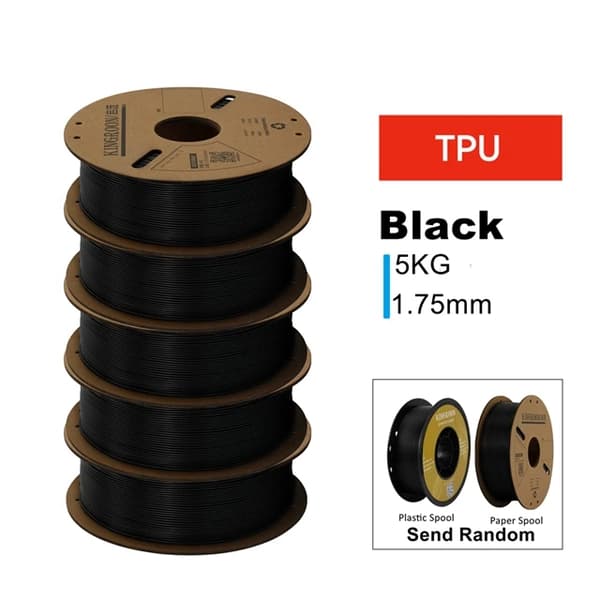 3D-printer filament, alsidige materialmuligheder, flere farvevalg,TPU Sort 5KG