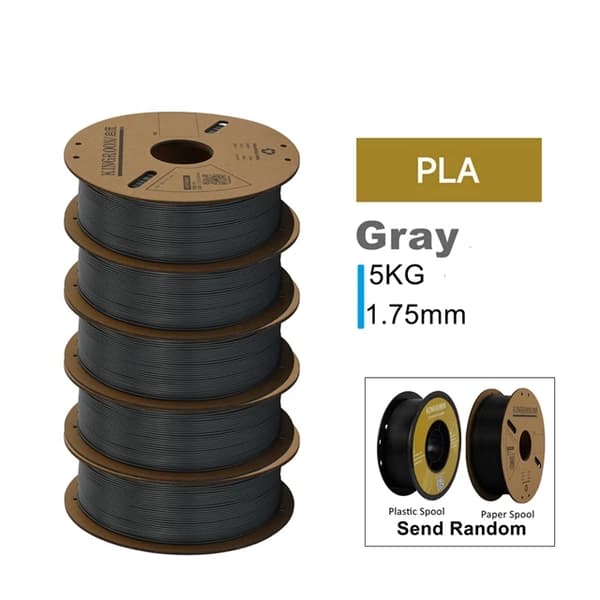3D-skrivarfilament, mångsidiga materialalternativ, flera färgval,PLA Grå 5KG