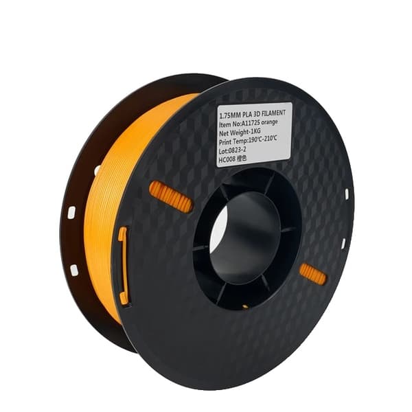 PLA Filament, 3KG Kapacitet, 175mm Diameter, 3KG appelsin
