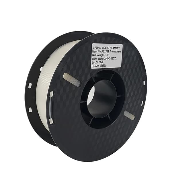 PLA Filament, 3KG Kapacitet, 175mm Diameter, 3KG gennemsigtig