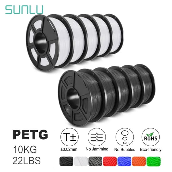 PETG 3D-tulostinmateriaali, halkaisija 1,75MM, nolla kuplia, paino 10KG,PETG 5KG paino harmaa