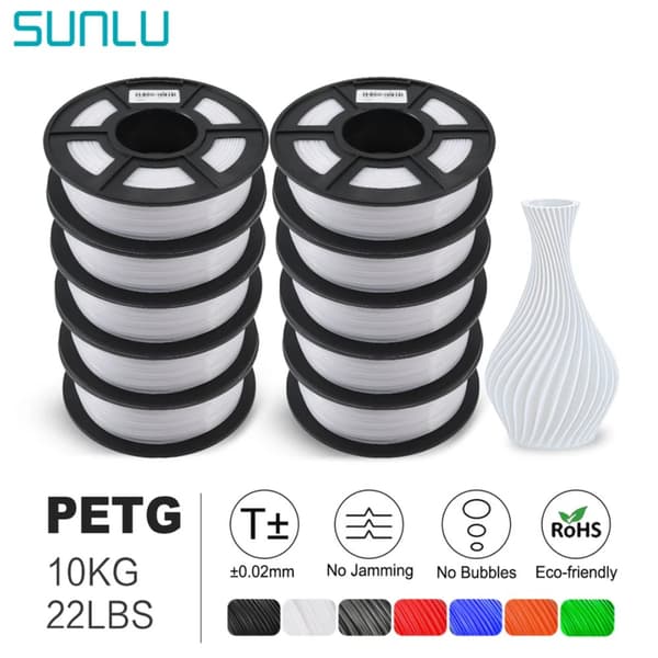 PETG 3D-tulostinmateriaali, halkaisija 1,75MM, nolla kuplia, paino 10KG,PETG VALKOINEN 10KG