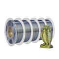 Miniatyrbild 1 av 2: SUNLU PLA+ Silke Regnbåge 3D Filament, 1KG Vikt, 1.75mm Diameter,5 st Silke BK GD
