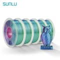 Miniatyrbild 2 av 2: SUNLU PLA+ Silke Regnbåge 3D Filament, 1KG Vikt, 1.75mm Diameter,5 st Silke BL GN PE