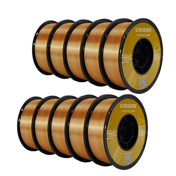 3D Printer Filament, Tri-Color Silk PLA, 175mm Diameter, Speciel Farve, Guld Sølv Kobber