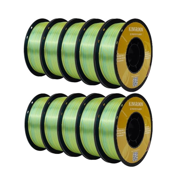 3D Printer Filament, Tri-Color Silk PLA, 175mm Diameter, Speciel Farve, Rød Gul Blå