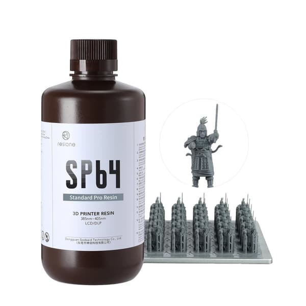 3D-printerharp, mat finish, skarpe detaljer,SP64-Blå Grå-1000G