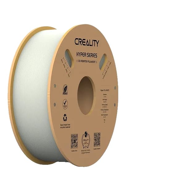 3D Printer Filament, Højhastighedsudskrivning, Dimensionel Nøjagtighed, 1KG Hvid Hyper PLA