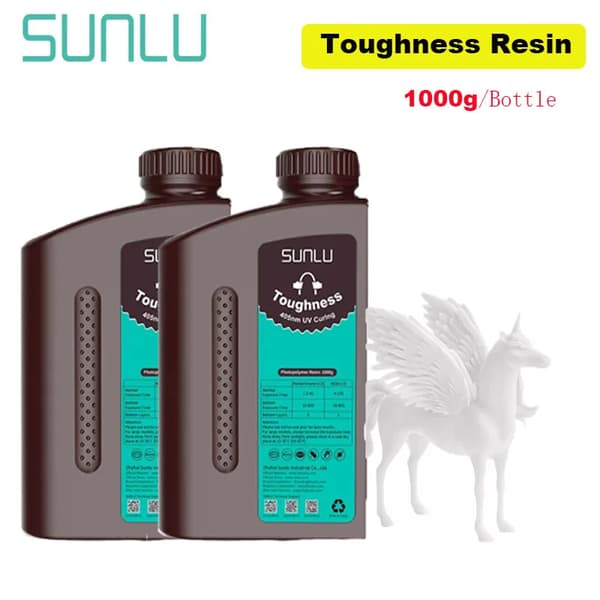 SUNLU 3D-printerharpiks, nylonlignende, 1000g volumen,Hårdhed Hvid