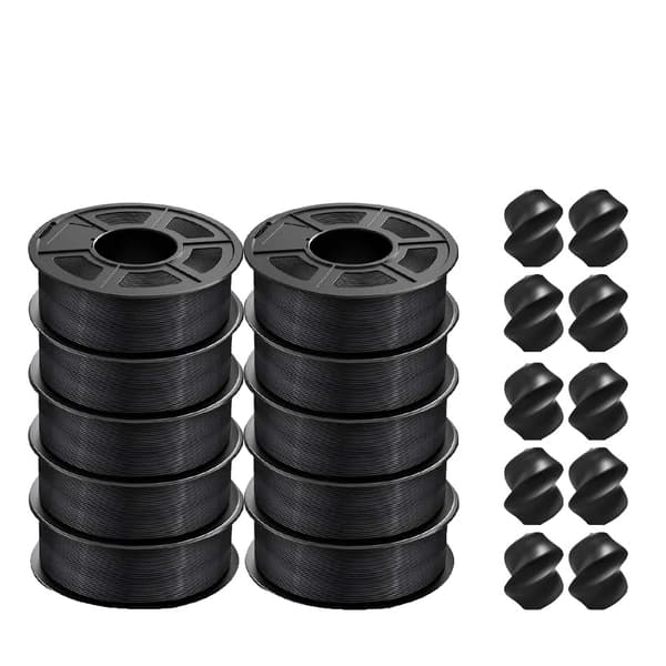 3D-printer filament, forskellige materialer tilgængelige, høj temperaturmodstand,PLA P Sort 11KG
