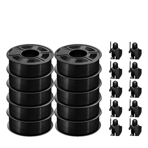3D-printer filament, forskellige materialer tilgængelige, høj temperaturmodstand,PETG Sort 11KG