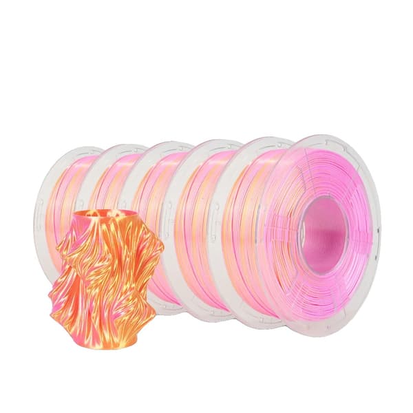 JAYO Rainbow 3D-skrivartillbehör, Dubbel färgalternativ, 1,75 mm diameter,SILKE Rosa Guld