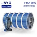 Miniatyrbild 2 av 2: JAYO Rainbow 3D-skrivartillbehör, Dubbel färgalternativ, 1,75 mm diameter,SILK Svart Blå