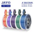 Miniatyrbild 2 av 2: JAYO Rainbow 3D-skrivartillbehör, Dubbel färgalternativ, 1,75 mm diameter,SILKDC Mix-5 5rullar