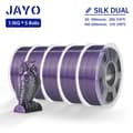 Miniatyrbild 2 av 2: JAYO Rainbow 3D-skrivartillbehör, Dubbel färgalternativ, 1,75 mm diameter,SILKE Svart Lila