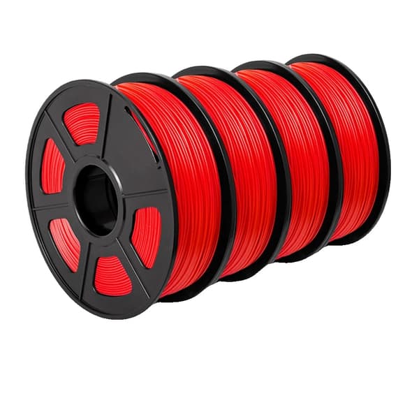 PLA+ 3D-printerfilament, miljøvenligt, 1,75mm ±0,02mm,PLAPLUS Rød 4Ruller