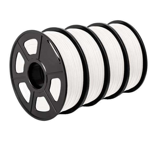 PLA+ 3D-skrivartråd, miljövänlig, 1,75 mm ±0,02 mm,PLAPLUS Vit 4Rullar