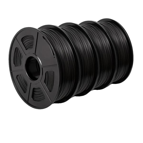 PLA+ 3D-skrivartråd, miljövänlig, 1,75 mm ±0,02 mm,PLAPLUS Svart 4Rullar