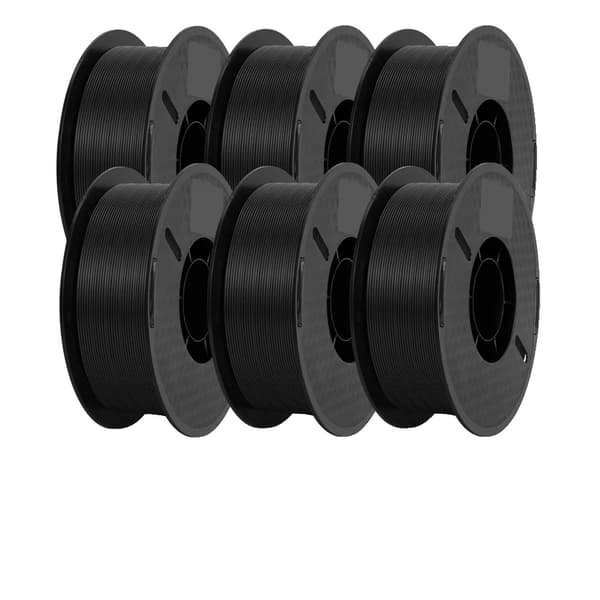 PLA 3D-skrivartillbehör, 1,75 mm diameter, ±0,03 mm tolerans,PLA SVART 6KG