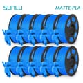 Miniatyrbillede 2 af 2: PLA Mat Filament 1,75mm, Ikke-Giftig, Bionedbrydelig, Høj Dimensionel Præcision,MATTE Blå 10Rulle