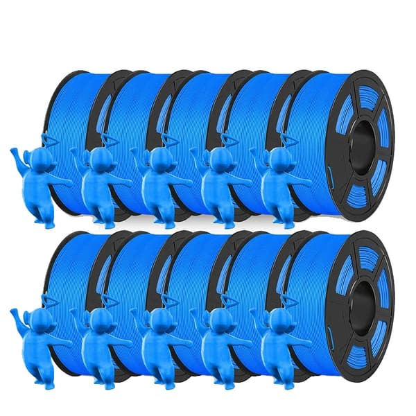 PLA Mat Filament 1,75mm, Ikke-Giftig, Bionedbrydelig, Høj Dimensionel Præcision,MATTE Blå 10Rulle