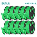 Miniatyrbillede 2 af 2: PLA Mat Filament 1,75mm, Ikke-Giftig, Bionedbrydelig, Høj Dimensionel Præcision,MATTE Grøn 10Rulle
