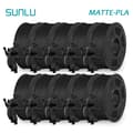 Miniatyrbillede 2 af 2: PLA Mat Filament 1,75mm, Ikke-Giftig, Bionedbrydelig, Høj Dimensionel Præcision,MATTE Sort 10Rulle