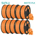 Miniatyrbild 2 av 2: PLA Matt Filament 1,75mm, Icke-Giftig, Biologiskt Nedbrytbart, Hög Dimensionell Noggrannhet,MATTE Orange 10Rulle