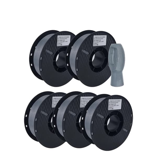 3D Printer Filament, Blandede Farver, PLA Materiale, 5KG sølv