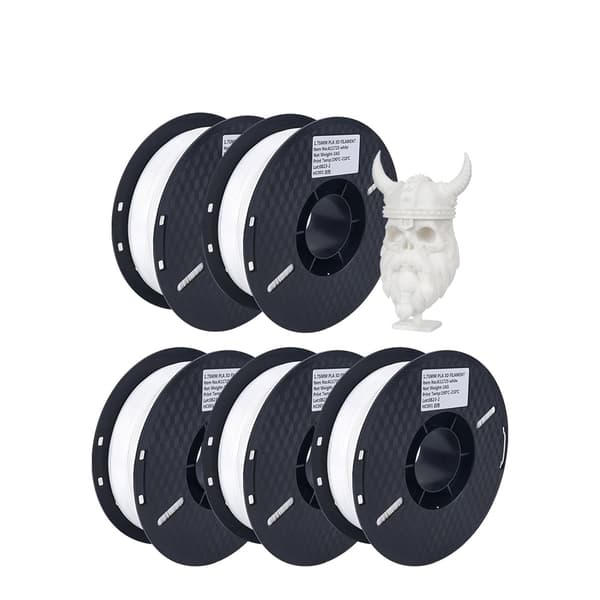 3D Printer Filament, Blandede Farver, PLA Materiale, 5KG hvid