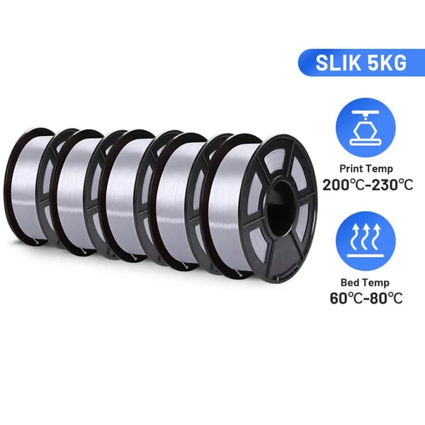 3D Printer Filament, SILK PLA Materiale, Høj Styrke, Sølv SILK 5 stk