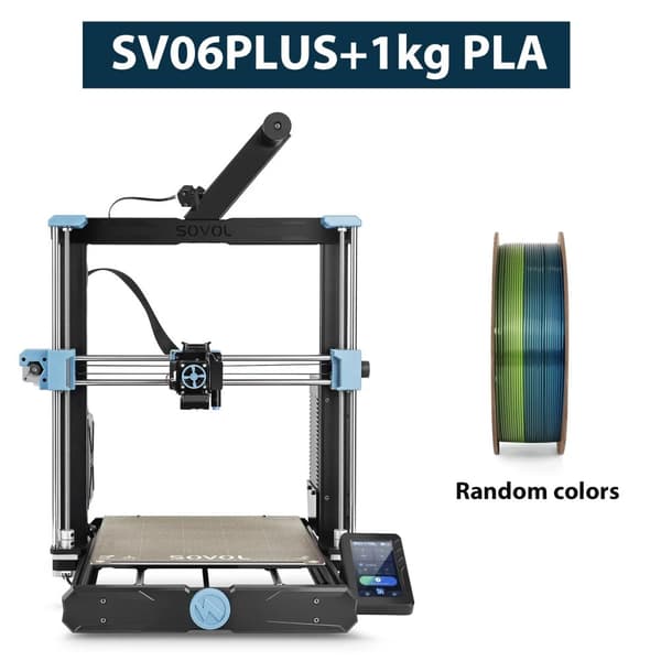 SV06 Plus 3D-printer, høj hastighed 150 mm/s, stor printstørrelse 300x300 mm,EU, SV06P Tilføj 1kg PLA