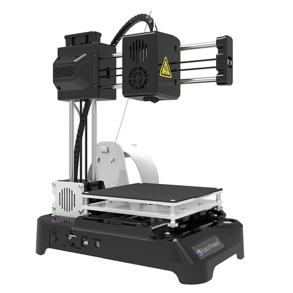 3D-skrivare, kompakt storlek 100 mm, användarvänlig enkel utskrift med ett klick,TF-kort offline, K7-Svart