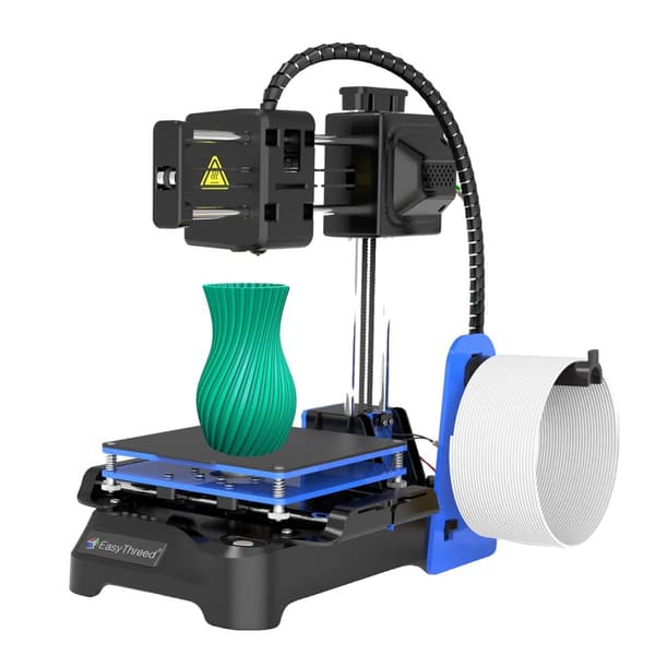 EasyThreed 3D-skrivare, 100x100x100mm, Enknappstryckning,K7 svart